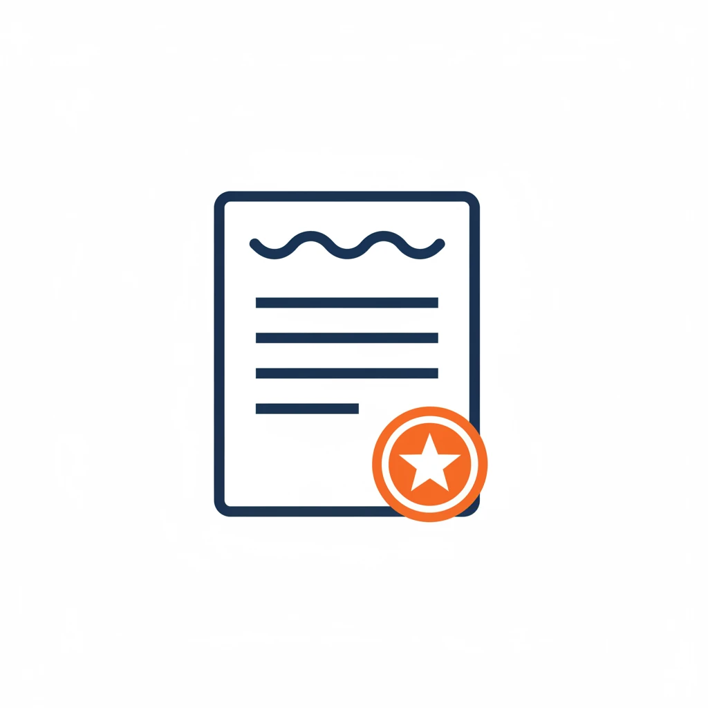 Document with seal icon representing official N95 medical clearance certificate